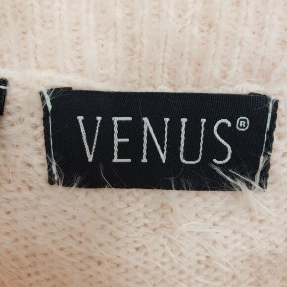 3/$25 Venus Fuzzy Relaxed Fit Tunic Sweater M Womens Light Pink - Picture 8 of 10